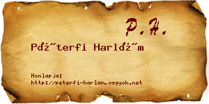 Péterfi Harlám névjegykártya